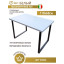 Стол Loft из массива сосны 110x60 см цвет белый stloft11060bel