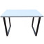 Стол Loft из массива сосны 110x60 см цвет белый stloft11060bel
