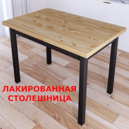 Стол кухонный Классика из массива сосны, 90х40х76 см, лакированная столешница 40 мм и ножки цвета венге 600-10715