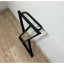 Ножка для стола в стиле Loft Z-образная, опора для стола лофт 58,5х71 см, подстолье металлическое регулируемое прочное, порошковая покраска, черного цвета nogaX60black