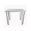 Стол Loft из массива сосны на ножках-шпильках 90x60 см цвет белый stloftshpil9060bel