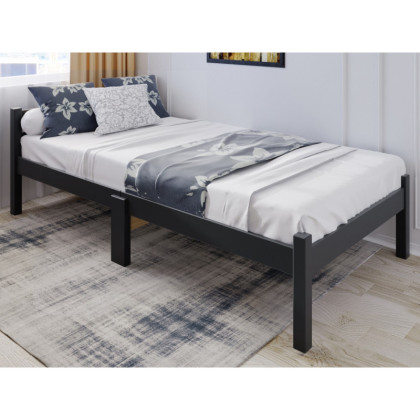 Кровать сосновая классика компакт, 200х80 см, антрацит kompakt80ser