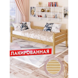 Тахта односпальная из массива сосны с реечным основанием, 90х170 см (габариты 100х180), лакированная tahta90-170lak