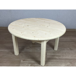 Стол журнальный эконом круглый большой деревянный 80х80х42 см 601-100003