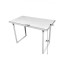 Стол кухонный Loft из массива сосны без шлифовки и покраски, 110х60х75 см, с черными металлическими ножками 700-10200