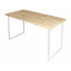 Стол кухонный Loft из массива сосны без шлифовки и покраски, 140х70х75 см, с белыми металлическими ножками 700-10224