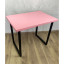 Стол Loft из массива сосны 40 мм 90x60х75 см цвет розовый офисный парта деревяная столешница прямоугольный стальные ножки письменный компьютерный 700-10007