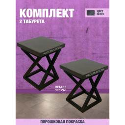 Комплект табуретов в стиле лофт усиленных Solarius Циклон, цвет венге, 2 шт. tabciklonven2
